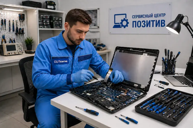 Замена шлейфа матрицы ноутбука в Курчатове