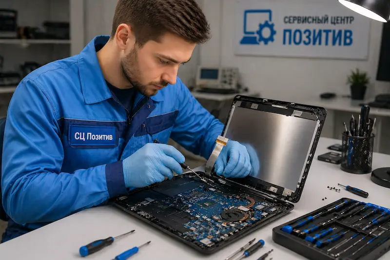 Ремонт шлейфа матрицы ноутбука в Курчатове