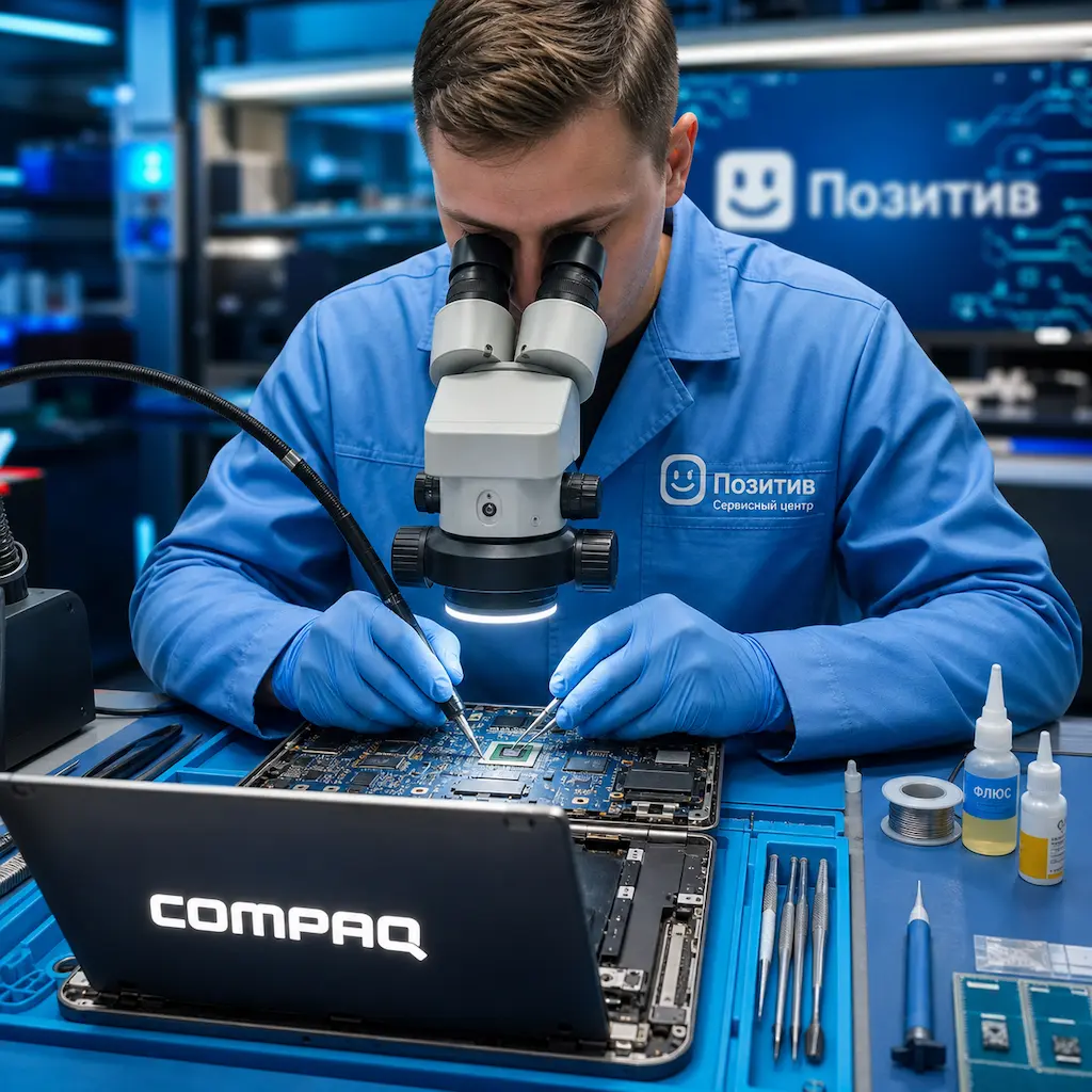 Замена видеокарты ноутбука Compaq в Курчатове