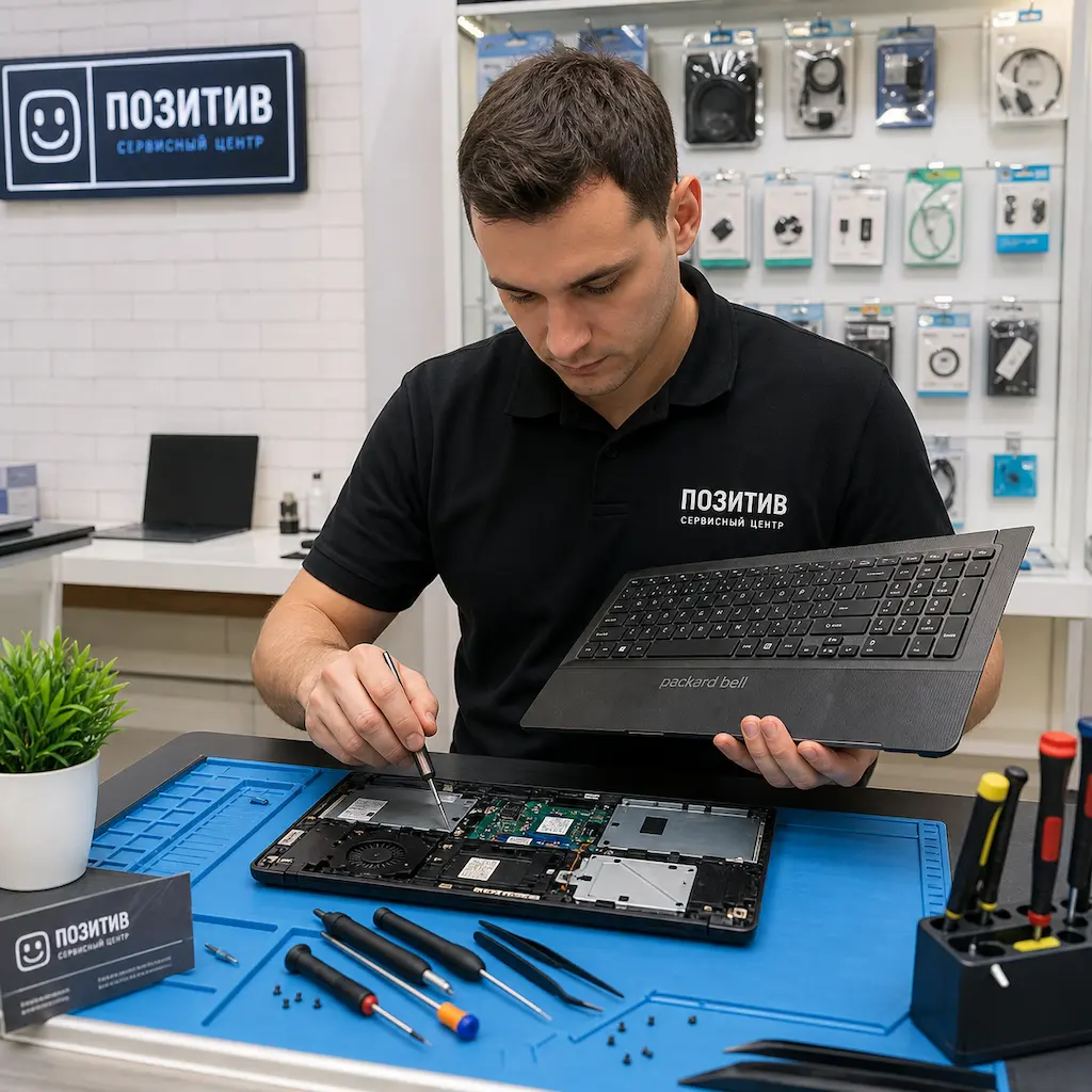 заменить клавиатуру на ноутбуке Packard Bell в Курчатове