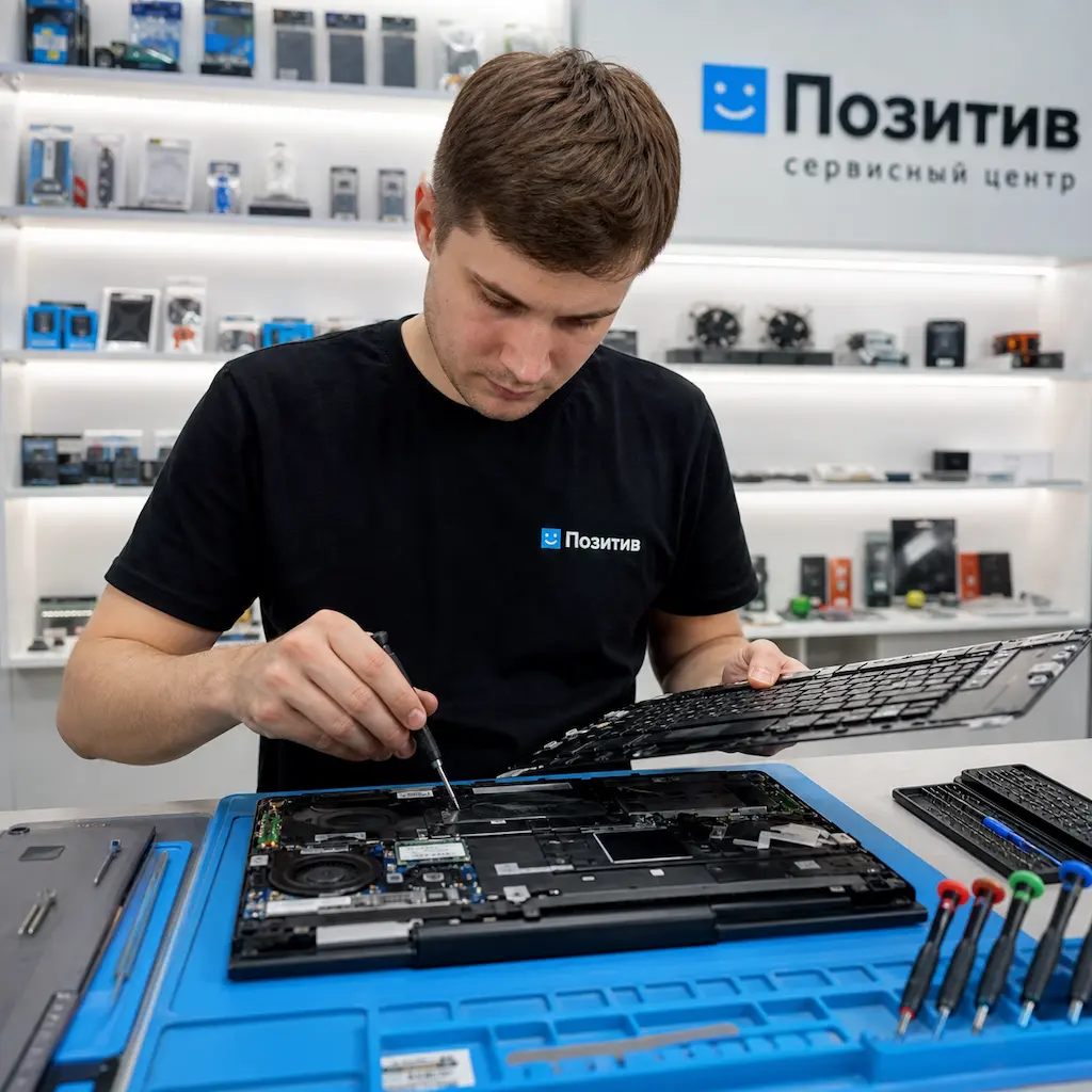 заменить клавиатуру на ноутбуке Samsung в Курчатове