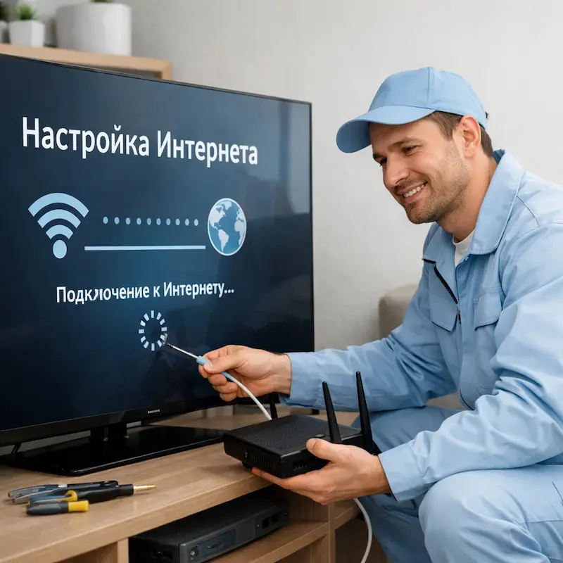 Настройка интернета на ТВ в Курчатове