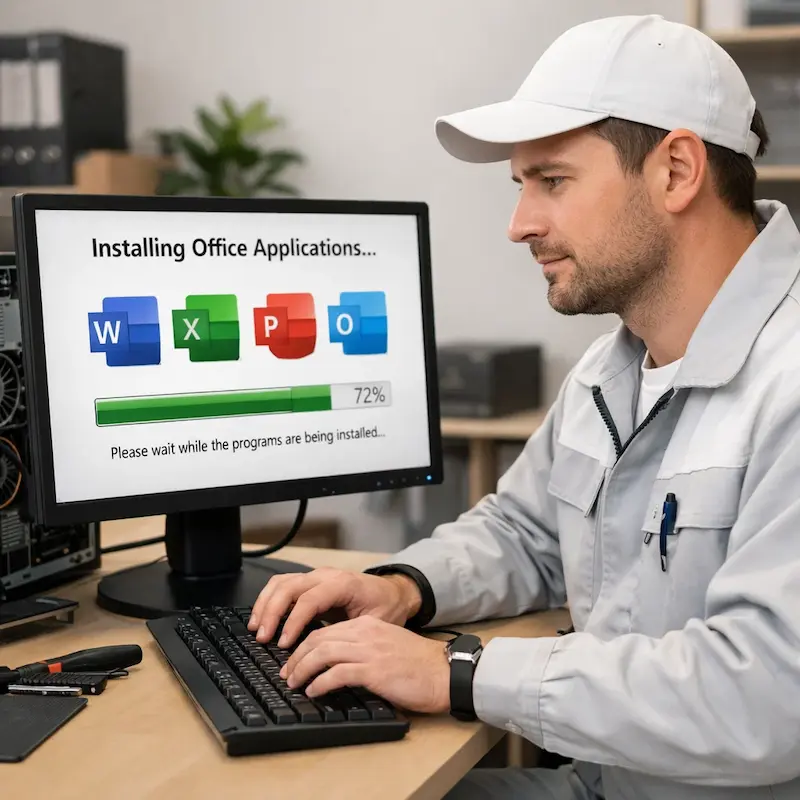 установка офисных программ на компьютер в Курчатове