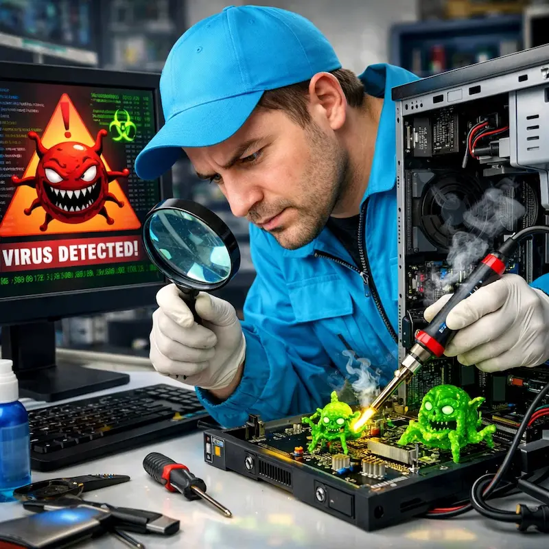 Вылечить компьютерный вирус в Курчатове