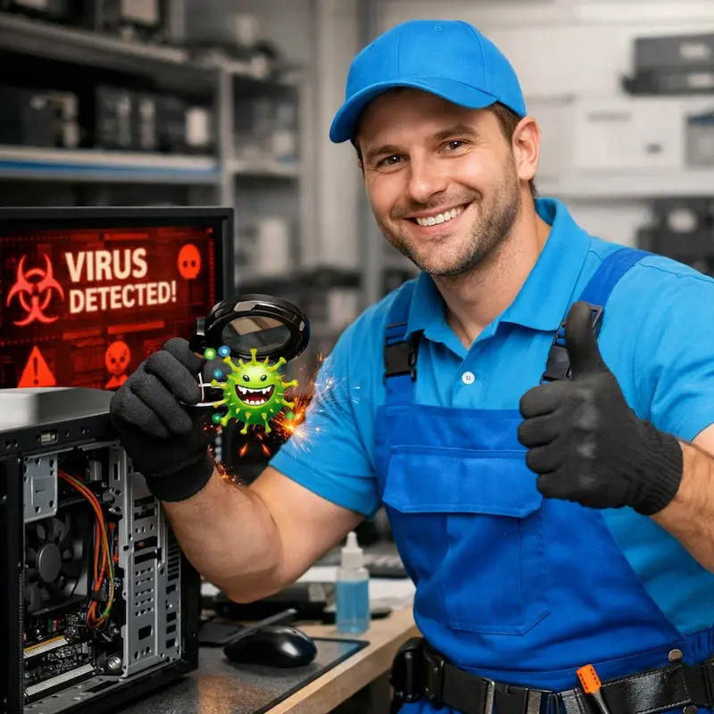 Удаление вирусов с компьютера в Курчатове